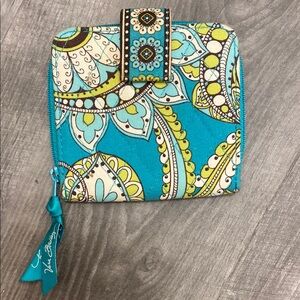Vera Bradley Quilted Blue and Green Wallet